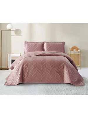 Paris Çift Kişilik Yatak Örtüsü - Mürdüm