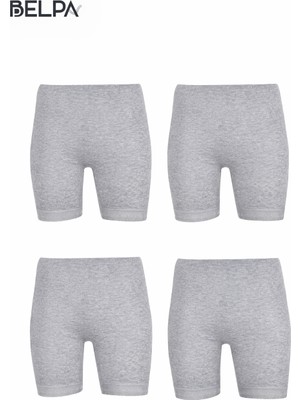 Belpa Büyük Beden, Curve, Penye Içlik %100 Pamuklu Tayt 4'lü Paket