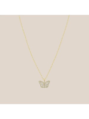 Altıntaş Minimal Bagetli Kelebek Altın Kolye