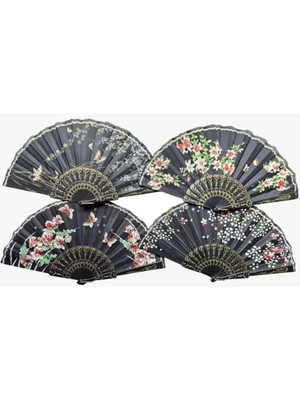 İlk El Grup Ieg™ Plastik Siyah Kumaş Yelpaze 12'li Set