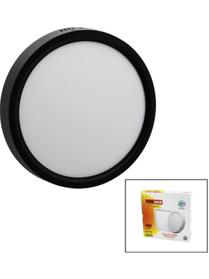 İlk El Grup Ieg™ Nisaluce EPL-18SÜ 18W Siyah Metal Kasa Sıva Üstü Yuvarlak LED Slim Panel 1260LM Beyaz=6