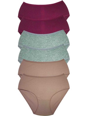 İlk El Grup Ieg™ 6 Adet Kadın Yüksek Bel Ribana Bato Külot S084