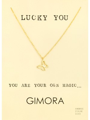 Gimora Kelebek Gümüş Kolye