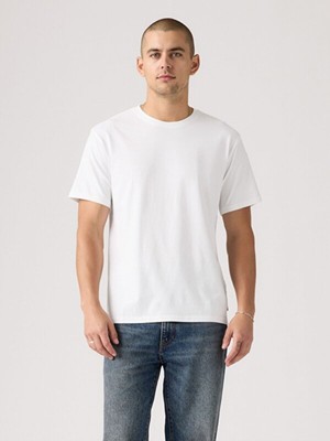 Levi's Erkek Bisiklet Yaka Beyaz T-Shirt - A2082-0369