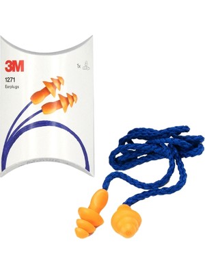 3M 1271 Yıkanabilir İpli Kulak Tıkacı (50 Çift)
