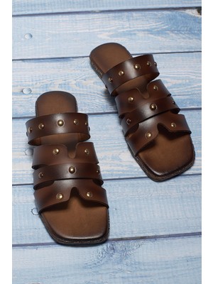 Tonny Black Kadın Taba Termo Taban Düz Toka Detaylı Terlik