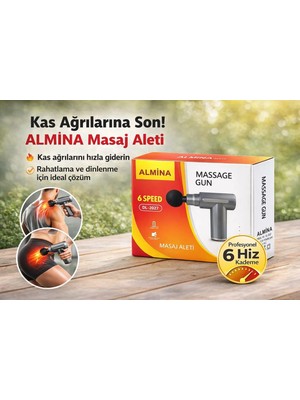 Kama Star Fascıal Gun Masaj Tabancası Sporcu Masaj Aleti 4 Başlıklı Kas Rahatlatıcı