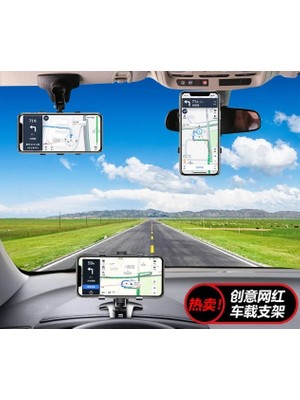 K-Yonlineticaret Araba Gösterge Üstüne Takılan 360 Oynar Başlıklı Telefon Tutucu