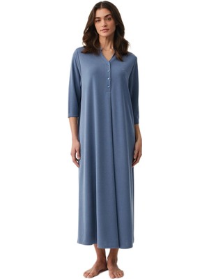 Penye Mood Kadın Indigo Elbise 9919