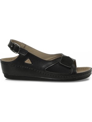 Polaris 167249.Z6FX Siyah Kadın Düz Sandalet