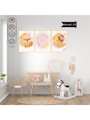 Akıllı Kağıt Statik Tutunma Özellikli Tablo - Poster Çocuk Odası (Model-29)