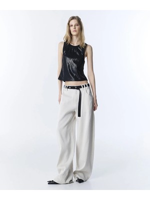 Twist Kontrast Kuşaklı Baggy Pantolon TS1260003126AD4