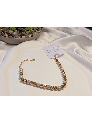 Euro Aksesuar Üçlü Kombinasyon Üç Renk Dorikalı Çelik Bileklik