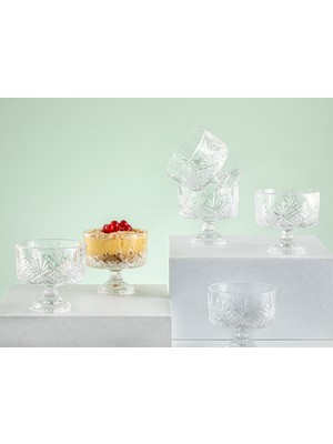 Şeffaf English Home Oria Cam Dondurma Kasesi 6'lı Set 100 ml Hacim ile Mükemmel Sunum