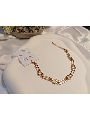 Xuping Jewelry Xuping Sonsuz Döngü Rose Zincir Bileklik 17-21 cm