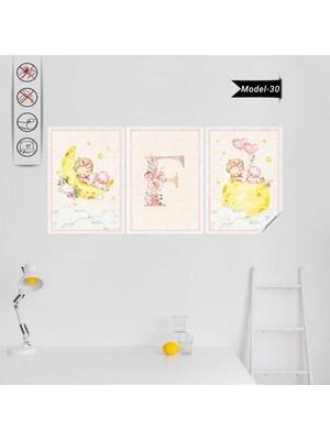 Akıllı Kağıt Statik Tutunma Özellikli Tablo - Poster Çocuk Odası (Model-30)