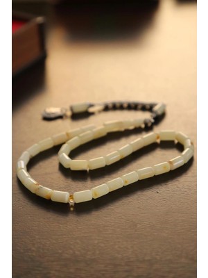 Tesbihkenti Çam Damla Kehribar Tesbih Gümüş Püsküllü