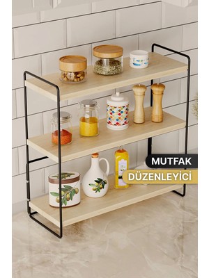 Bino 3 Katlı Mutfak Rafı Tezgah Üstü Masaüstü Organizer Düzenleyici