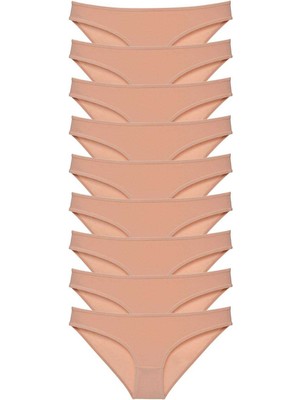 İlk El Grup Ieg™ 9 Adet Süper Eko Set Likralı Kadın Slip Külot Ten