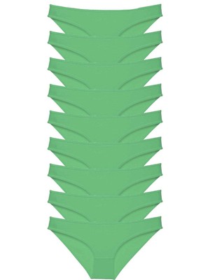 İlk El Grup Ieg™ 9 Adet Süper Eko Set Likralı Kadın Slip Külot Yeşil