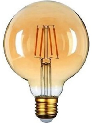 Decory 4,5 Watt G95 Rustik Led Ampul Bal Renk Kırılmaz Gövde Gün Işığı E27 Duylu