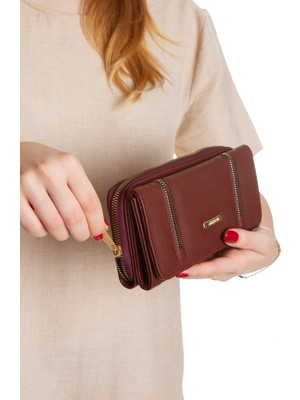 Newish Kadın Vegan Deri Telefon Bölmeli Cüzdan ve Kartlık - NEW394