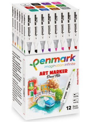 Penmark Marker's Art Brush Set Marker Kalem Sanat Boya Kalemi 12 Adet