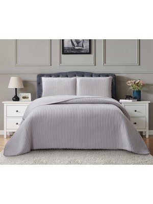 Venedik Tek Kişilik Yatak Örtüsü - Gri