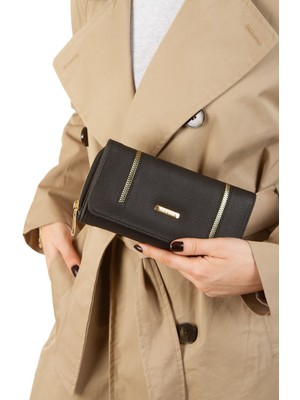 Newish Kadın Vegan Deri Telefon Bölmeli Cüzdan ve Kartlık - NEW394