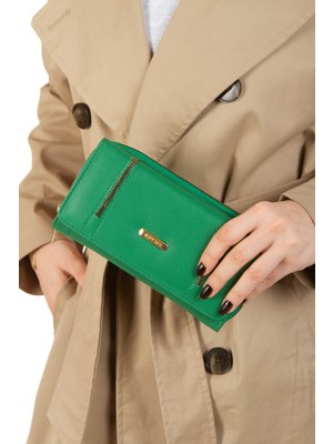 Newish Kadın Vegan Deri Telefon Bölmeli Cüzdan ve Kartlık - NEW394