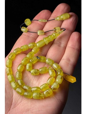 Tesbihkenti Eski Alman Malzemeden Sıkma Kehribar Tesbih