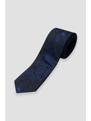 Abbate Kravat 8 cm Mikrofiber Polyester Lacivert Erkek Desenli Kravat