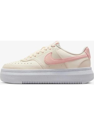 Nike Court Vision Alta Leather Womens  Sneaker Hakiki Deri Kadın Günlük Spor Ayakkabı Krem