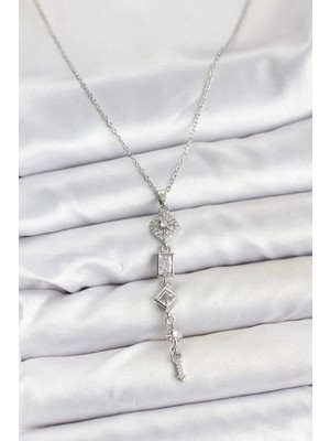 Eco Lounge 316L Çelik Zincir Gümüş Renk Kutup Yıldızı Enerji Model Kadın Y Kolye