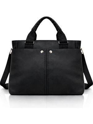 Avca Kadın Suni Deri Çok Bölmeli Orta Boy El ve Omuz Askılı Şık Omuz Çanta