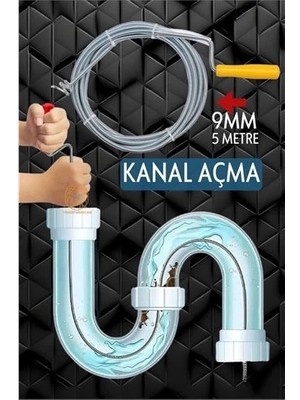 Eco Lounge Profesyonel Kanal Açma Sprali Kanal Gider Tıkanık Açıcı 5 mt