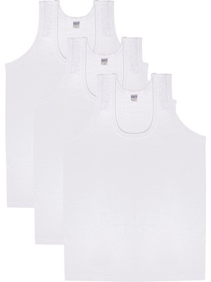 Erkekler İçin Seher Yıldızı 3'lü Beyaz Penye Atlet XL Nefes Alabilir ve Esnek Kumaş