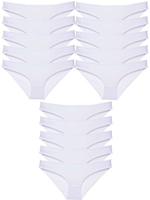 İlk El Grup Ieg™ 15 Adet Süper Eko Set Likralı Kadın Slip Külot Beyaz