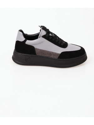 Eschi Kadın Günlük Hakiki Deri Sneaker Kaydırmaz Taban Esnek Rahat Ekstra Hafif Ortopedik Spor Ayakkabı