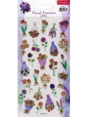 Taneks Tanex Kıds TNX-5127 Dekotarif Etiketler - Kabartmalı Floral Fantasıa 8 - 1 Adet
