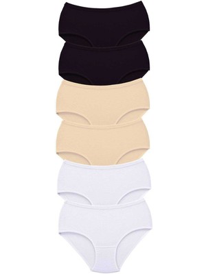 İlk El Grup Ieg™ 6 Adet Tutku Kadın Yüksek Bel Bato Kalın Lastik Külot S15