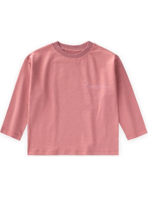 Cigit Sloganlı Uzun Kollu T-Shirt 2-10 Yaş K Pembe