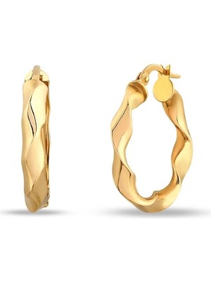 Şehrin Kuyumcusu Altın Halka Küpe