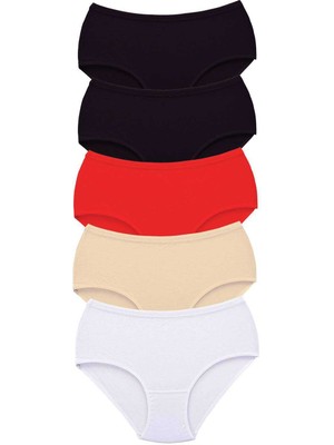 İlk El Grup Ieg™ 5 Adet Tutku Kadın Yüksek Bel Bato Kalın Lastik Külot S13