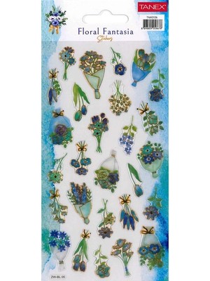 Taneks Tanex Kıds TNX-5126 Dekotarif Etiketler - Kabartmalı Floral Fantasıa 7 - 1 Adet