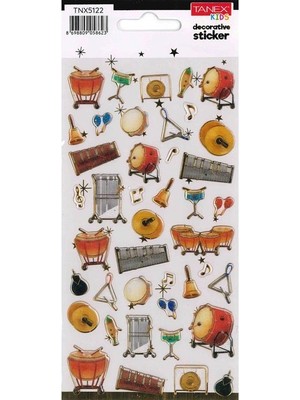 Taneks Tanex Kıds TNX-5122 Dekotarif Etiketler - Kabartmalı Damla Müzik Aletleri 3 - 1 Adet