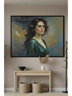 Safir Design Modern Sanat Kadın Portresi Çerçeveli Tablo