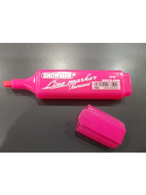 Snowman Fosforlu Kalem Pembe Doldurulabilir Lp-10