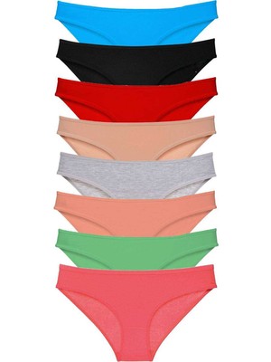 İlk El Grup Ieg™ 8 Adet Süper Eko Set Likralı Kadın Slip Külot Set 4