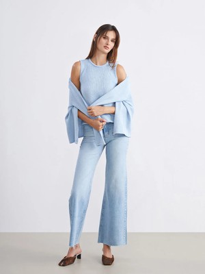 LC Waikiki Mavi Wideleg Kadın Jean Pantolon